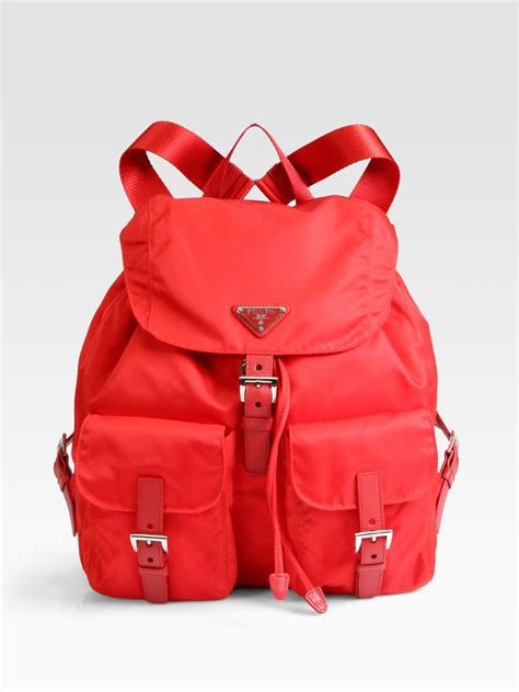 red flower prada back pack|designer prada backpack.